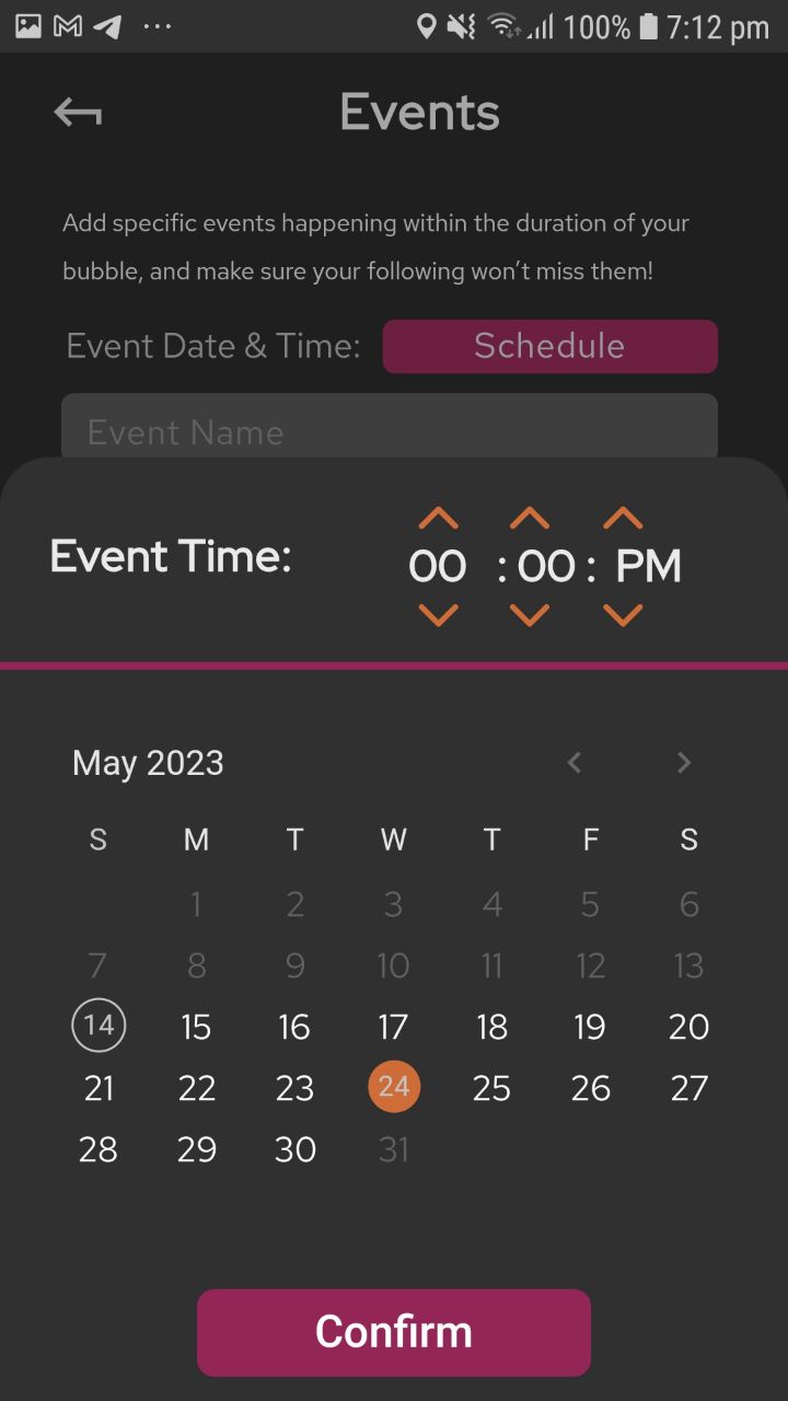 Event Creation