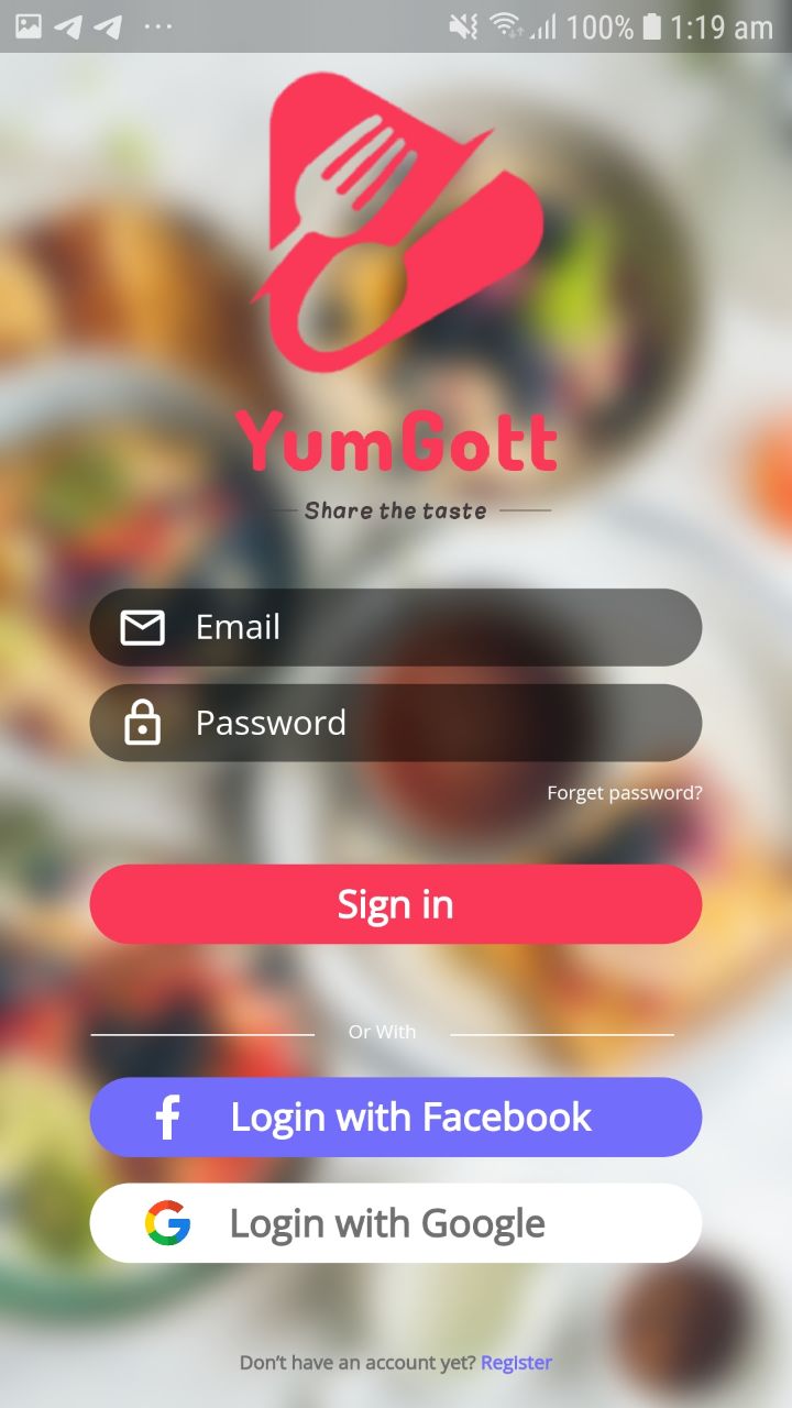 YumGot Main Interface